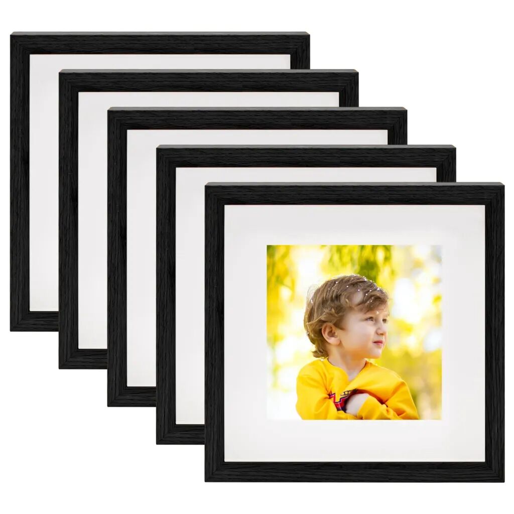 vidaXL Fotolijsten 5 st voor 20x20 cm foto 3D 28x28 cm zwart