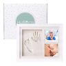 HuBorns Newborn Baby Voetafdruk Frame met Voetafdruk en Handafdruk Klei, Crack Free Baby Voetafdruk Fotolijst voor Baby Jongen of Meisje, Fotolijst Set voor Herinnering of Origineel Geschenk