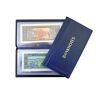 COLLECTOR Verzamelboek voor bankbiljetten, notities, bankbiljettenalbum met 20 pagina's, 8 x 17 cm (blauw)