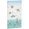 Eiffel Textile Eiffel Baby Francia canvasfoto, 27 x 52 cm, blauw/groen