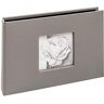 walther design fotoalbum grijs 12 foto's 10x15 cm met cover-uitsparing, condoleance MA-349-X