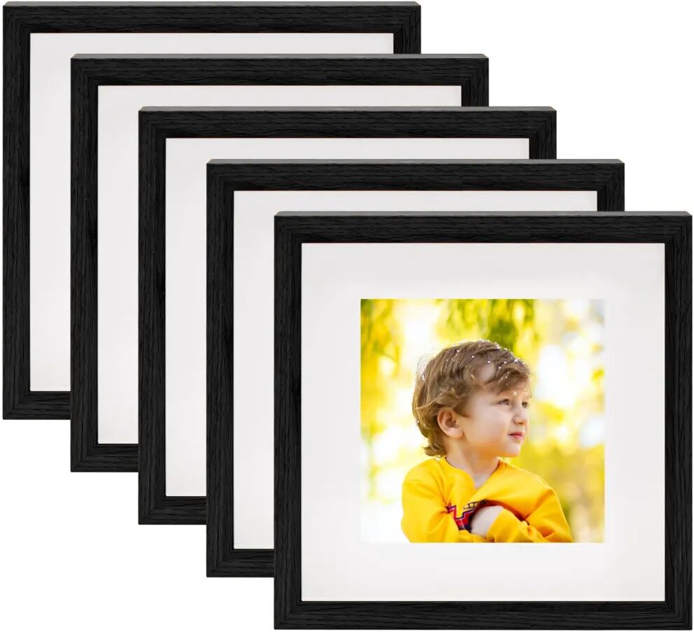 vidaXL 3D fotoboksrammer 5 stk svart 28x28 cm for 20x20 cm bilde