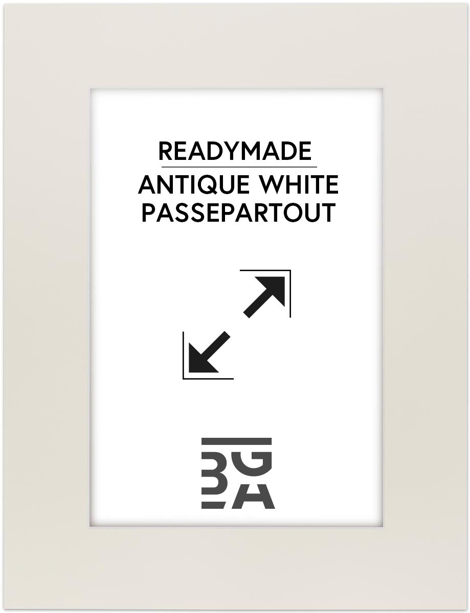 Konstlist Crescent Passepartout Antique White (Hvit Kjerne) 28x35 Cm (19x24)