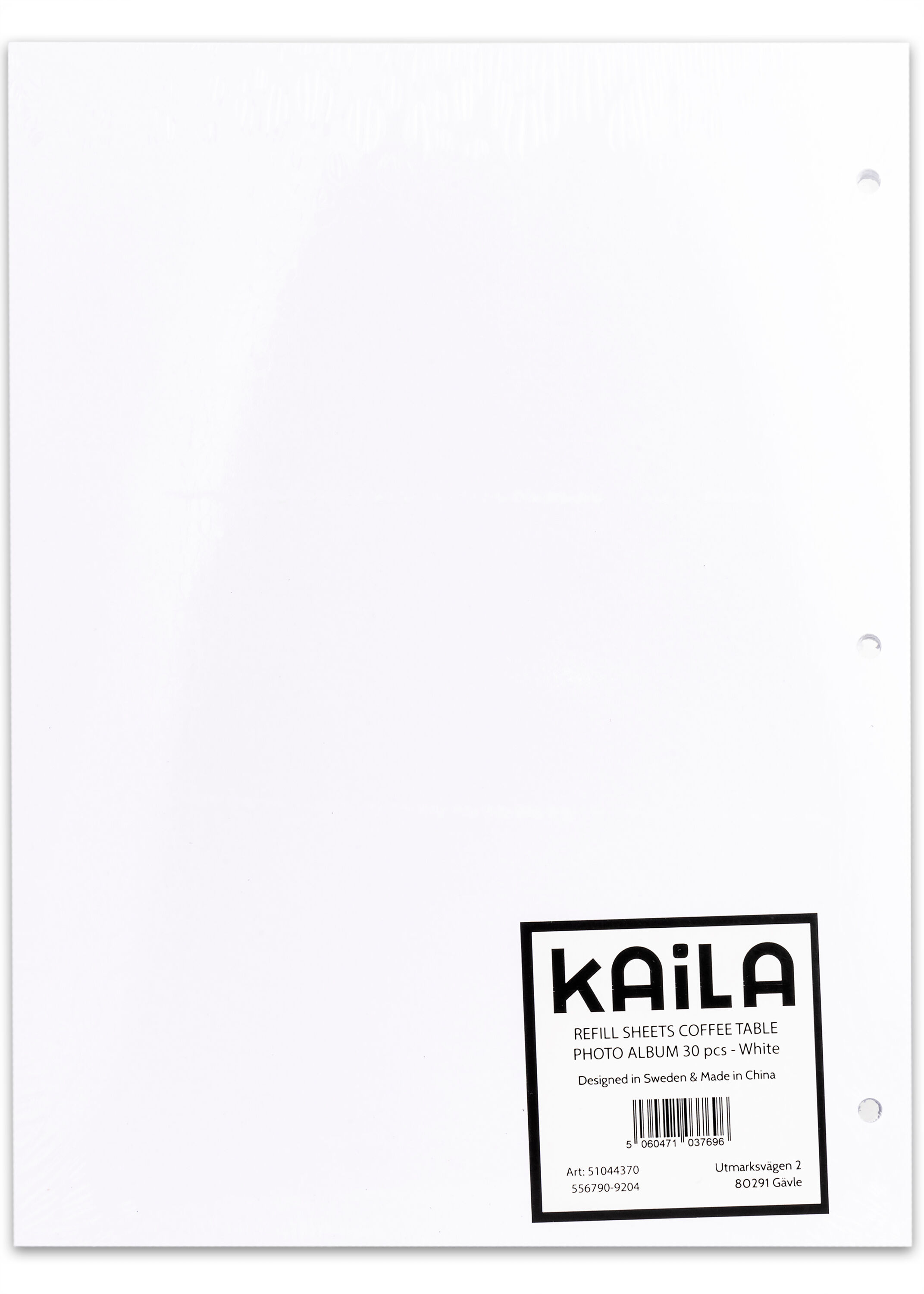 Kaila Refill Sheets - Coffee Table Photo Album 30 Pcs - White