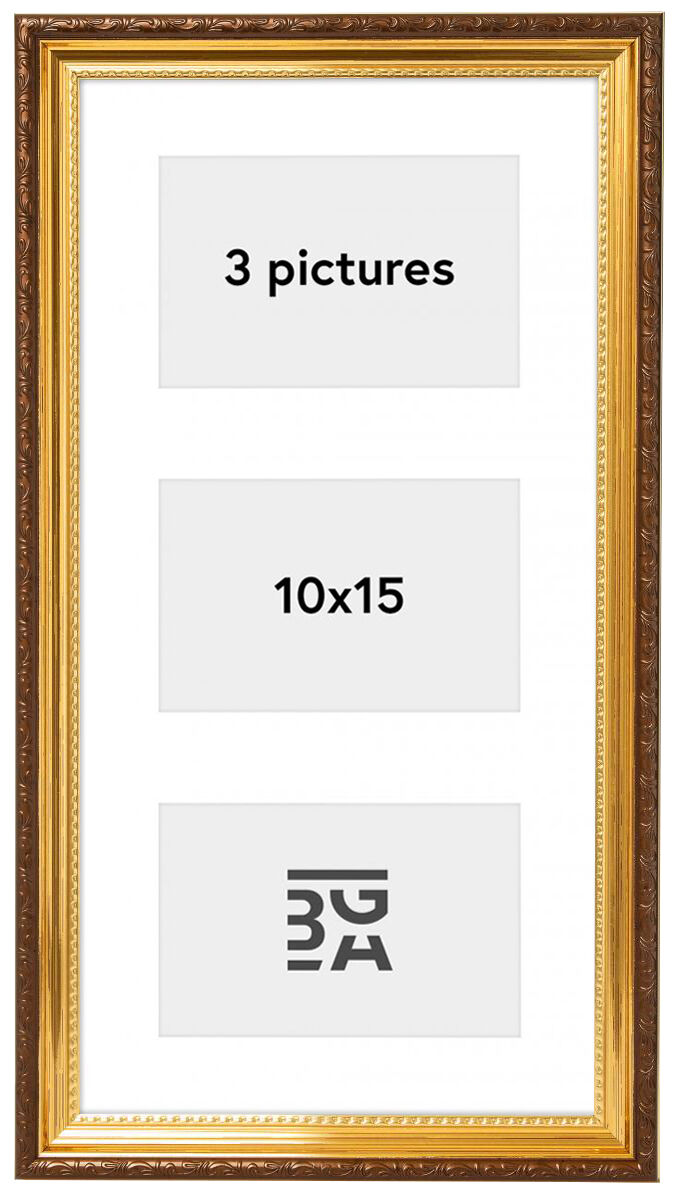 Galleri 1 Abisko Collageramme Xiii Gull - 3 Bilder (10x15 Cm)