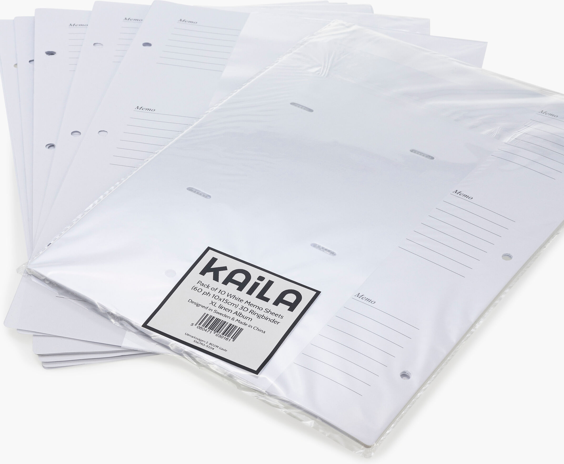 Kaila Photo Sheets Xl 11x15 Cm Hvit - 10pk