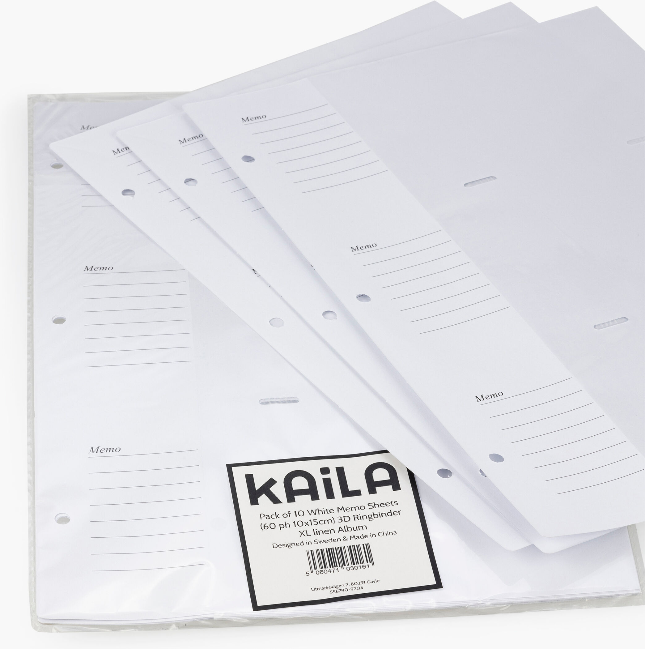 Kaila Photo Sheets Xl 10x15 Cm Hvit - 10pk