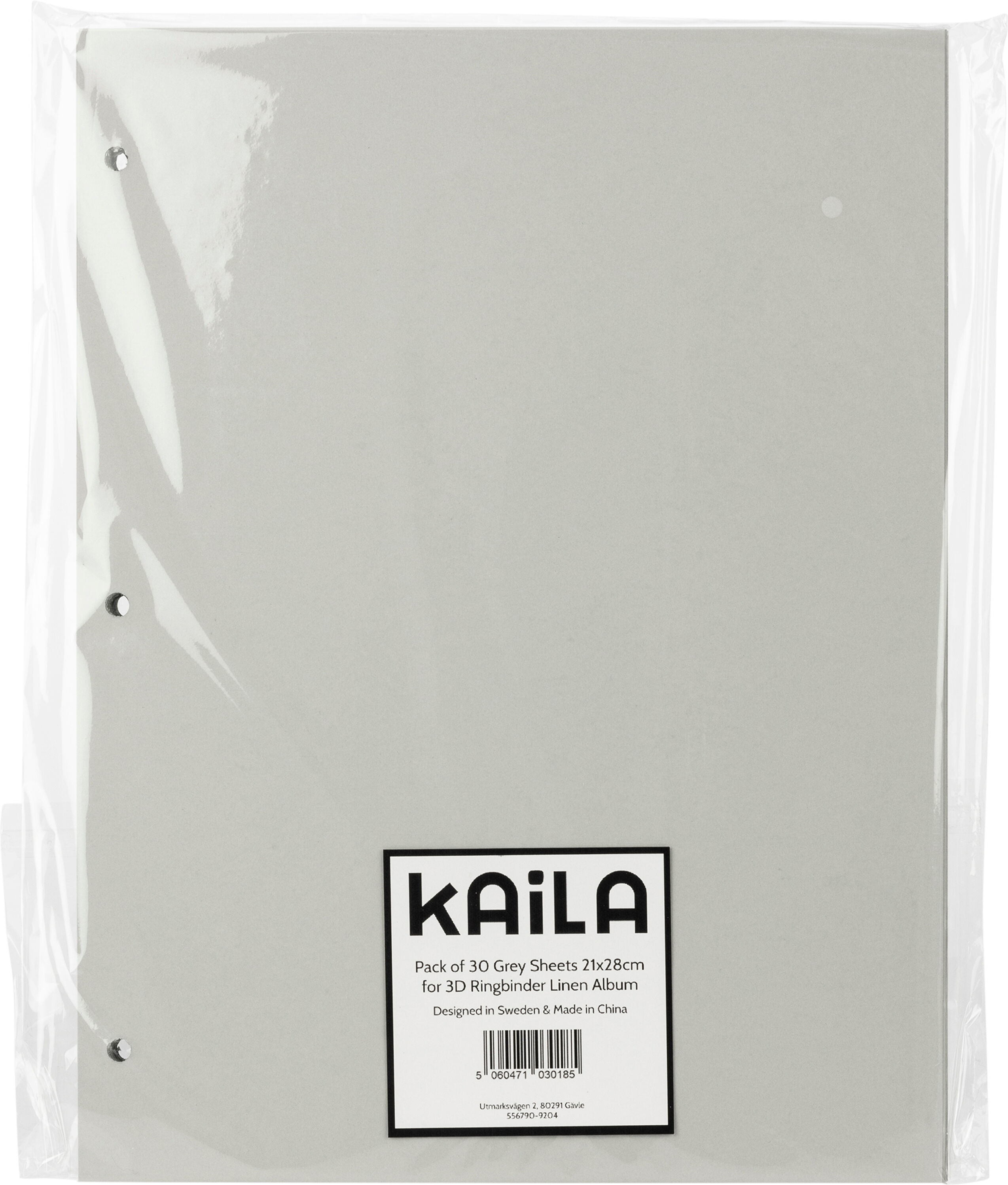 Kaila Refill Sheets - Coffee Table Photo Album 30 Pcs - Grey