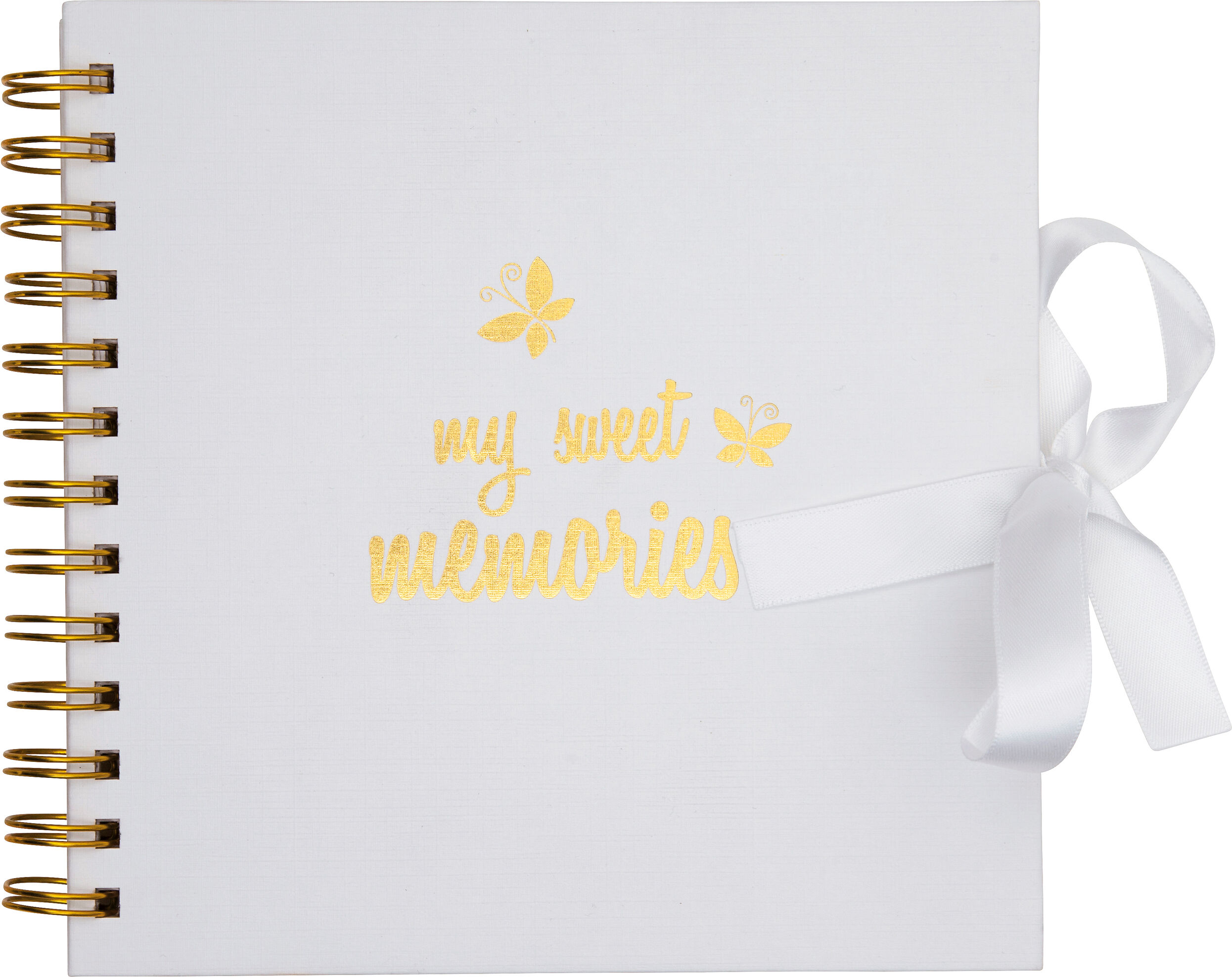 Burde Sweet Memories Hvit - 18x18 Cm (48 Hvite Sider / 24 Blad)