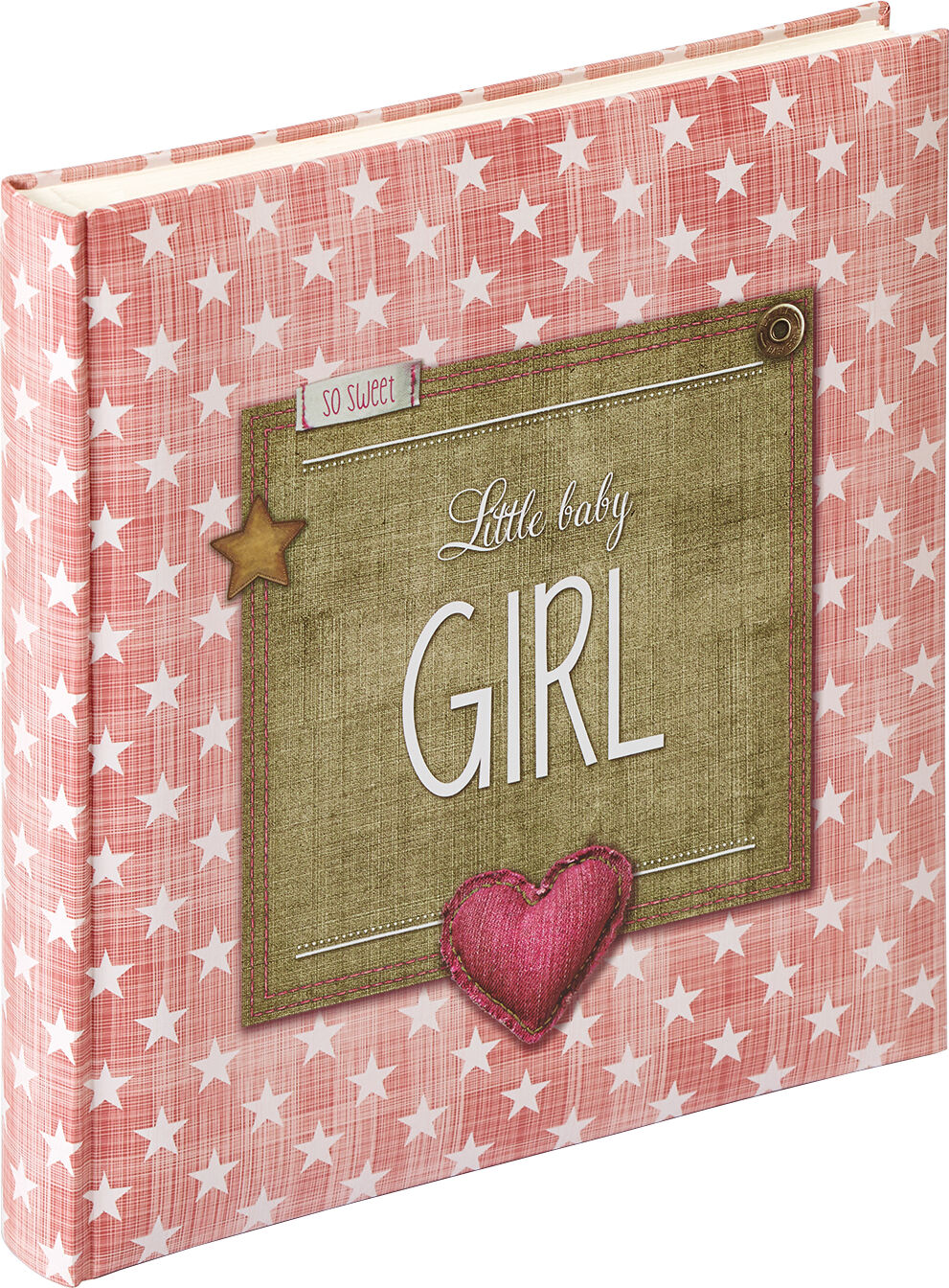 Walther Little Baby Girl Rosa - 28x30,5 Cm (50 Hvite Sider / 25 Ark)