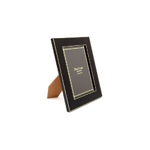 The Home Fusion Company (5 x 7") Modern Stylish Black With Gold Trim Picture Photo Frame 4 x 6" Or 5 x 7