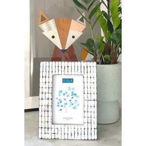 Joy White Square Pattern Photo Frame 6X4 white Female