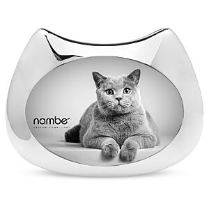 Nambe Cat Picture Frame, 3 x 5  - Silver