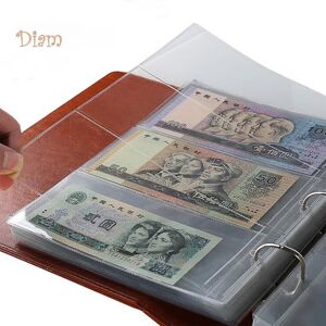 TOYS & TOTS 10Pcs Money Banknote Collecting Holder Sleeves 3-slot Loose Leaf Sheet Album Live City Fashion Home Decor