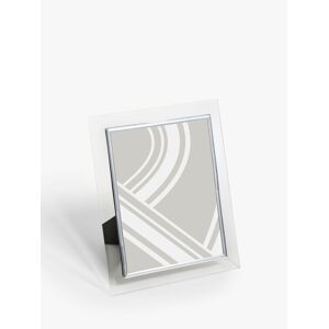 John Lewis Glass Border Photo Frame, Clear/Silver - Clear/Silver - Unisex - Size: 5 x 7