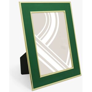 John Lewis Enamel & Metallic Edge Photo Frame - Green/Gold - Unisex - Size: 5 x 7