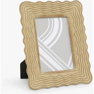 John Lewis Ribbed Rustic Wiggle Photo Frame, Neutral - Neutral - Unisex - Size: 5 x 7