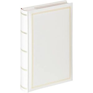 walther Design Photo Album White 300 Photos 10 x 15 cm Memo Album Imitation Leather with Embossing, Monza ME-140-W