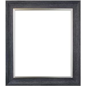 FRAMES BY POST Scandi Vintage Charcoal Grey Picture Photo Frame 36 x 24 inch (Plastic Glass)