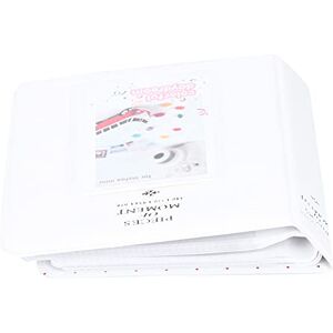 Akozon 64 Pockets 3in Photo Storage Case Durable PVC Mini Album forInstax Mini 9 (Pearl White)