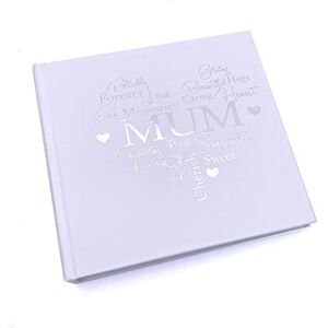 ukgiftstoreonline Mum Themed Photo Album For 50 x 6 by 4 Photos Silver Print