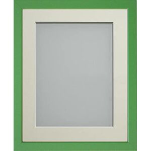 Frame Company Jellybean Range Green Wooden 30x20 inch Picture Photo Frame with Ivory Mount for Image A2 * Choice of Colours & Sizes* Fitted with Perspex