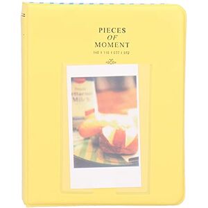 KIMISS Mini Photo Album for Fujifilm Instax Mini 9 - Store and Organize 64 Photos (grapefruit yellow)