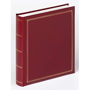 walther Design Photo Album Red 200 Photos 13 x 18 cm Memo Album Imitation Leather with Embossing, Monza ME-139-R