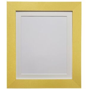 FRAMES BY POST H7 Picture Photo Frame Plastic Glass Gold with Ivory Mount 16 x 12 Image Size 12 x 8 Inch