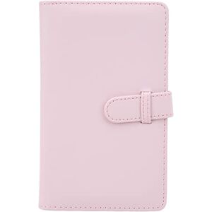 Diyeeni 3 Inch 108 Pockets PU Leather Mini Album for Mini 12 11, Large Capacity, High Transparency Pocket (Pink)