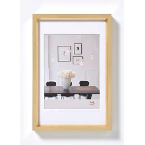 walther Design Picture Frame Gold 18 x 24 cm with PassepArtout, Steel Style Plastic Frame ES824G