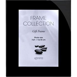 Kenro Modern Black Glass Photo Frame 8x12 inch / 20x30cm Landscape or Portrait - BG2030