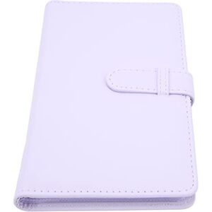 Diyeeni 3 Inch 108 Pockets PU Leather Mini Album for Mini 12 11, Large Capacity, High Transparency Pocket (Purple)