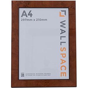 Wall Space A4 Walnut Frame Traditional Brown A4 Walnut Picture Frame 297x210 A4 Walnut Photo Frame Walnut Wooden A4 Picture Frames Wooden Walnut A4 Certificate Frame SOLID WOOD REAL GLASS