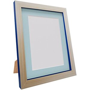 FRAMES BY POST Magnus Picture Photo Frame, Recycled Plastic, Beech/Cobalt Blue, 8 x 6, Image Size 6 x 4-Inch