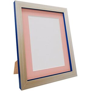 FRAMES BY POST Magnus Picture Photo Frame, Recycled Plastic, Beech/Cobalt Blue, 8 x 6, Image Size 6 x 4-Inch