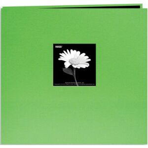 Pioneer Book Cloth Cover Post Bound Album 12"X12"-Citrus Green