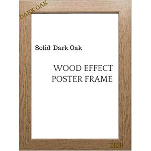 OB2H DARK OAK SOLID WOOD EFFECT A1 A2 A3 A4 A5 POSTER FRAME (DARK OAK, 8 x 6"INCH)