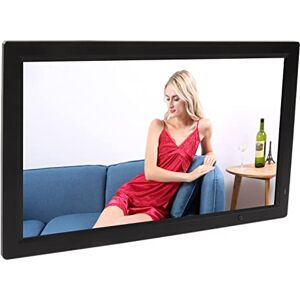 BROLEO Electronic Photo Album, 100‑240V Black ABS Digital Photo Frame, 24 Inch Home Display (UK Plug)