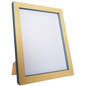 FRAMES BY POST Plastic Glass Magnus Picture Photo Frame, Recycled, Beech and Dark Grey, 20 x 16-Inch