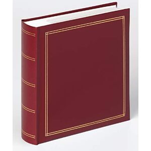 walther Design Photo Album Red 200 Photos 10 x 15 cm Memo Album Imitation Leather with Embossing, Monza ME-138-R