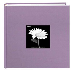 Pioneer Fabric Frame Cover Photo Album 200 Pockets Hold 4x6 Photos, Misty Lilac