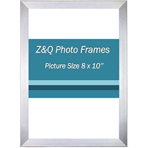 Z&Q Photo Frames 8 x 10 Silver Picture Size Display 20cm x 25cm Photo Frame for Wall Portrait Landscape Art Decor With Clear Front (Silver)