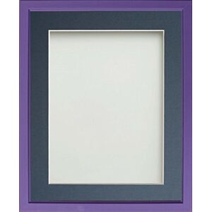 Frame Company Drayton Range 10X8-Inch Purple Picture Photo Frame with Blue Mount For Image Size 8X6-Inch