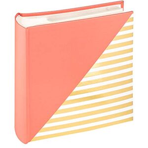 walther Design Photo Album Salmon Pink 200 Photos 10 x 15 cm Memo Album with Embossing Unite ME-237-R