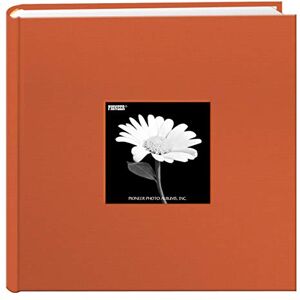 Pioneer Photo Albums Fabric Frame Cover Photo Album 200 Pockets Hold 4x6 Photos, Tangerine Orange,Medium