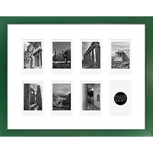 pf+a REAL GLASS Instax Mini Multi Photo Frame For 8 Photos - Dark Green Multi Instax Mini Picture Frame