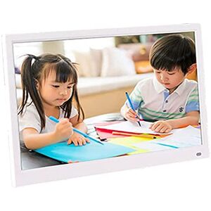 DOFFO US Card HolderQHYXT 18.5 Inch Digital Photo Frame IPS Full Screen Picture/Music/Video Player Calendar Alarm Auto On/Off Timer。 (White 15.6 inch)