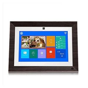 ADaga Android Video Call Electronic Photo Album Display Set- up Home Touch WiFi Digital Frame/Brown (Brown+64gtf Card)
