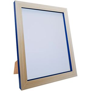 FRAMES BY POST Plastic Glass Magnus Picture Photo Frame, Beech and Cobalt Blue, 30 x 20-Inch